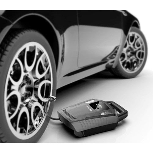 Автомобилен компресор 12V с LCD дисплей, манометър и накрайници