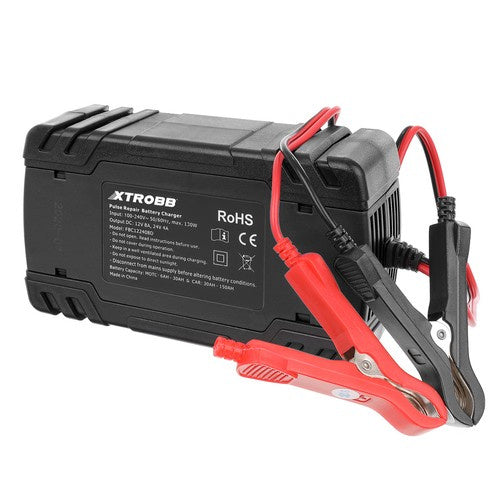 Автоматично зарядно за акумулатор 12V/24V с LCD дисплей и защита