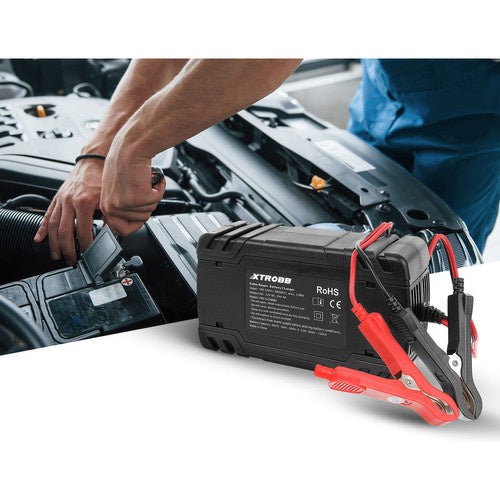 Автоматично зарядно за акумулатор 12V/24V с LCD дисплей и защита