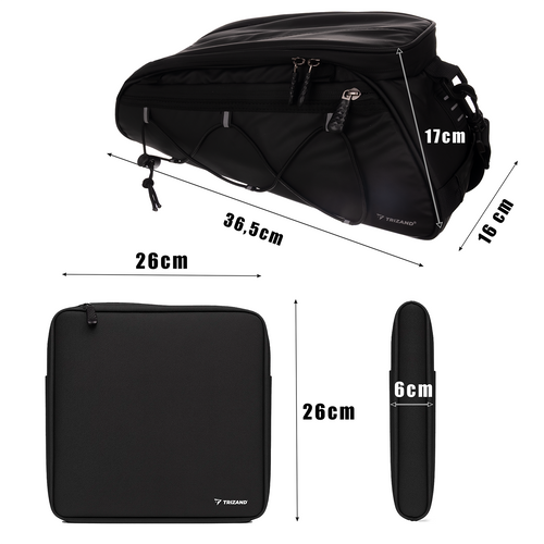 Чанти за багажник на велосипед – комплект 3 бр.